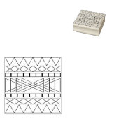 Tribal Patroon Geometrische vormen Diamanten Drieh Rubberstempel (Gestempeld)