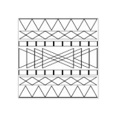 Tribal Patroon Geometrische vormen Diamanten Drieh Rubberstempel (Afrduk)