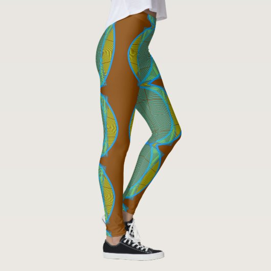 Tribal Patroon II Handgemaakte Yoga Pants Leggings (Rechts)