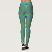 Tribal Patroon II Handgemaakte Yoga Pants Leggings (Achterkant)