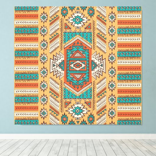 Tribal patroon, perfect voor decor. canvas afdruk (Insitu (Houten vloer))