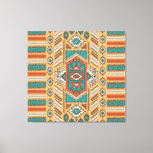 Tribal patroon, perfect voor decor. canvas afdruk (Voorkant)