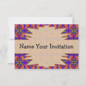 Tribal Patroonuitnodiging Kaart (Voorkant)