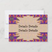 Tribal Patroonuitnodiging Kaart (Achterkant)