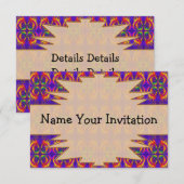 Tribal Patroonuitnodiging Kaart (Voorkant / Achterkant)