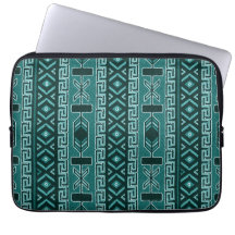Tribal Pattern Blauwgroen en zwart