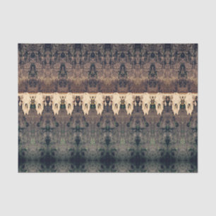 Tribal Pattern Bruin Beige Bull Koe Schedel Tissuepapier