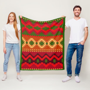 Tribal Pattern Fleece Blanket Deken