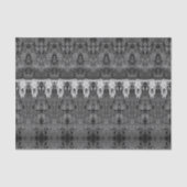  Tribal Pattern Grey Bull Koe schedel Tissuepapier (Voorkant)