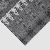  Tribal Pattern Grey Bull Koe schedel Tissuepapier (Detail)
