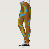 Tribal Pattern Handgemaakte Yogabroek Leggings (Links)