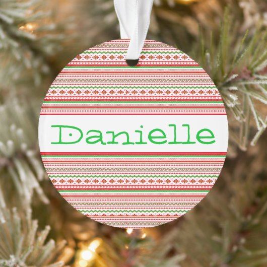Tribal pattern personalized ornament (Boom)