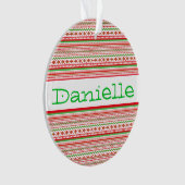 Tribal pattern personalized ornament (voorkant)