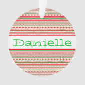 Tribal pattern personalized ornament (voorkant)