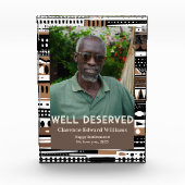 Tribal Patterns Retirement Gift for Black Dad Fotoblokken (Voorkant)