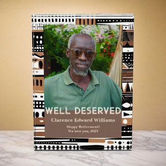 Tribal Patterns Retirement Gift for Black Dad Fotoblokken