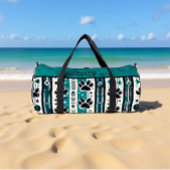 Tribal Paw Print Teal Monogram Personalize Plunjezak