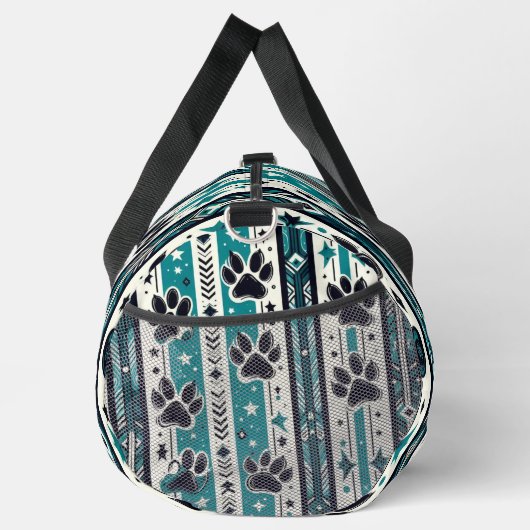 Tribal Paw Print Teal  Plunjezak (Rechts)