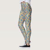 Tribal Peru Geometric Peruvian Patroon Leggings (Links)