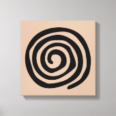 Tribal petroglyph spiraal oude primitieve kunst canvas afdruk (Voorkant)
