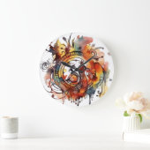 Tribal Phoenix Waterverf Mandala Grote Klok (Huis)