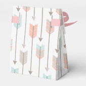 Tribal Pijl Grijs Roze Blauw Favor Box Bedankdoosjes (Achterkant)