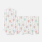Tribal Pijl Grijs Roze Blauw Favor Box Bedankdoosjes (Uitgevouwen)