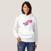 Tribal Pink Bird Stylized Magenta Phoenix Hoodie (Voorkant volledig)