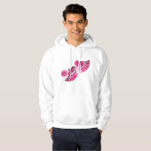 Tribal Pink Bird Stylized Magenta Phoenix Hoodie (Voorkant volledig)