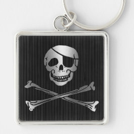 Tribal Pirate Zilver & Zwart Sleutelhanger