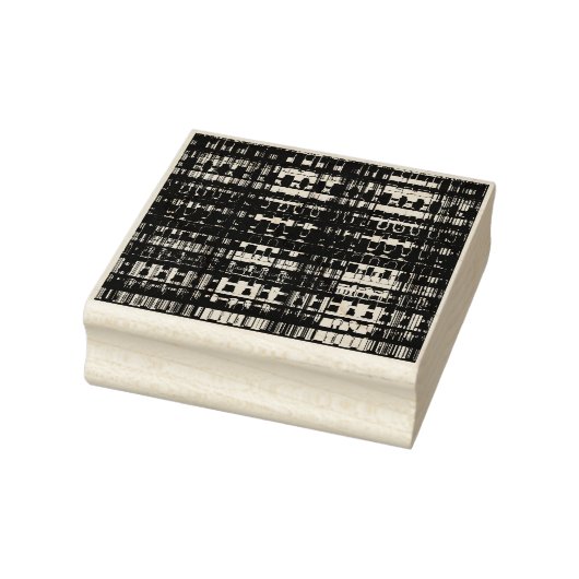 Tribal Plaid Textured Pattern Rubberstempel (Stempel)