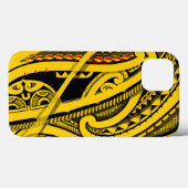 Tribal Polynesiaans tattoo met Maori koru Case-Mate iPhone Case (Achterkant (horizontaal))