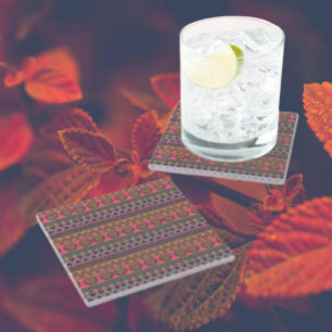 Tribal Pop Onderzetter - Bold Boho geometrisch