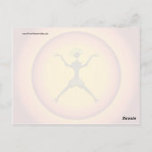 Tribal Primitief Man dat Zonneontwerp opblaast Briefkaart (Achterkant)