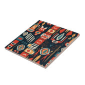 Tribal Print Art Tegel Tegeltje (Zijkant)