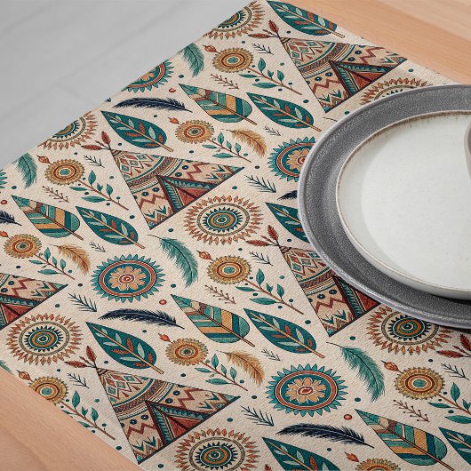 Tribal Print Table Runner Bohemian Style Accent Lange Tafelloper