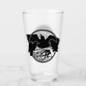 Tribal Raven Glass Native Raven Glass Personalizer Glas (Voorkant)