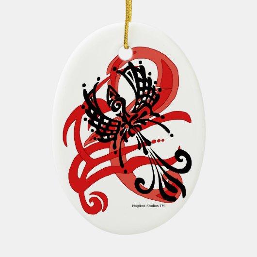 Tribal Raven Ornament (Voorkant)