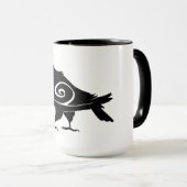Tribal Raven Ringer Coffee Mok (Voorkant rechts)