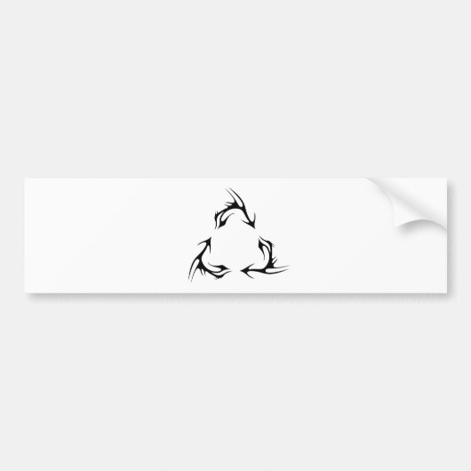 Tribal Recyclen Bumpersticker (Voorkant)