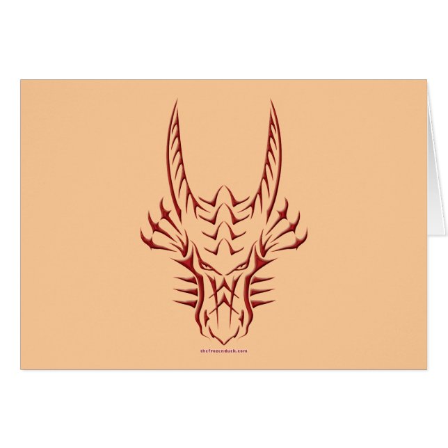 Tribal Red Dragon Head (Voorkant Horizontaal)