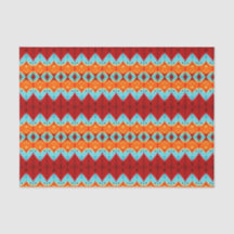 Tribal Red Oranje Blue Art Pattern-ontkoppeling