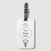 Tribal Red Stag Monogram Bagagelabel (Voorkant (verticaal))