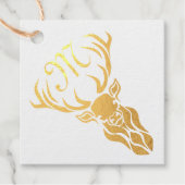 Tribal Red Stag Monogram Bedankjes Labels (Voorkant)