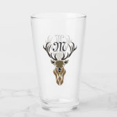 Tribal Red Stag Monogram Glas (Achterkant)