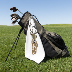 Tribal Red Stag Monogram Golfhanddoek