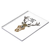 Tribal Red Stag Monogram Notitieboek (Linkerzijde)