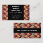 Tribal Retro Geometric Patroon Visitekaartje (Voorkant / Achterkant)