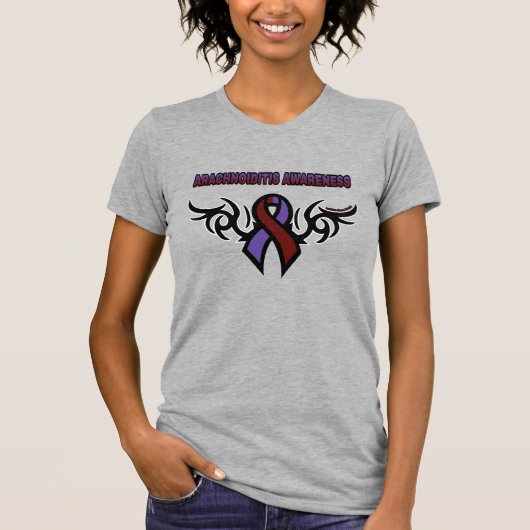 Tribal Ribbon... Arachnoiditis T-shirt (Voorkant)