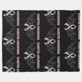 Tribal Ribbon... Diabetes Fleece Deken (Voorkant (Horizontaal))